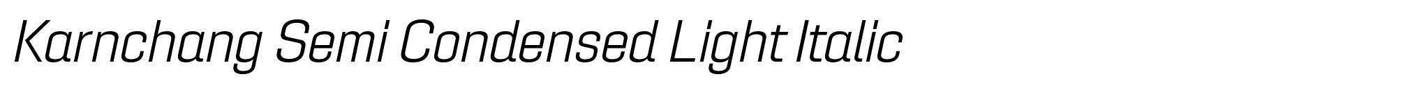 Karnchang Semi Condensed Light Italic image